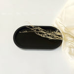 Oval Candle tray in Black - The Fragrant Nest Ireland