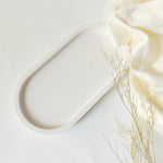 White Oval Candle Tray Ireland - The Fragrant Nest